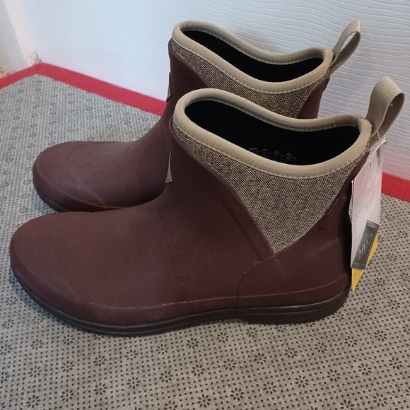 Muck Boots Ankle Boots Size 10 Rum Raisin/Tweed Herringbone bioDEWIX Dry New - Picture 10 of 17